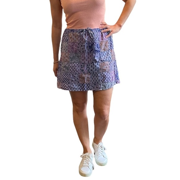Vintage Indian Block Print Patchwork Skirt - Picture 1 of 11